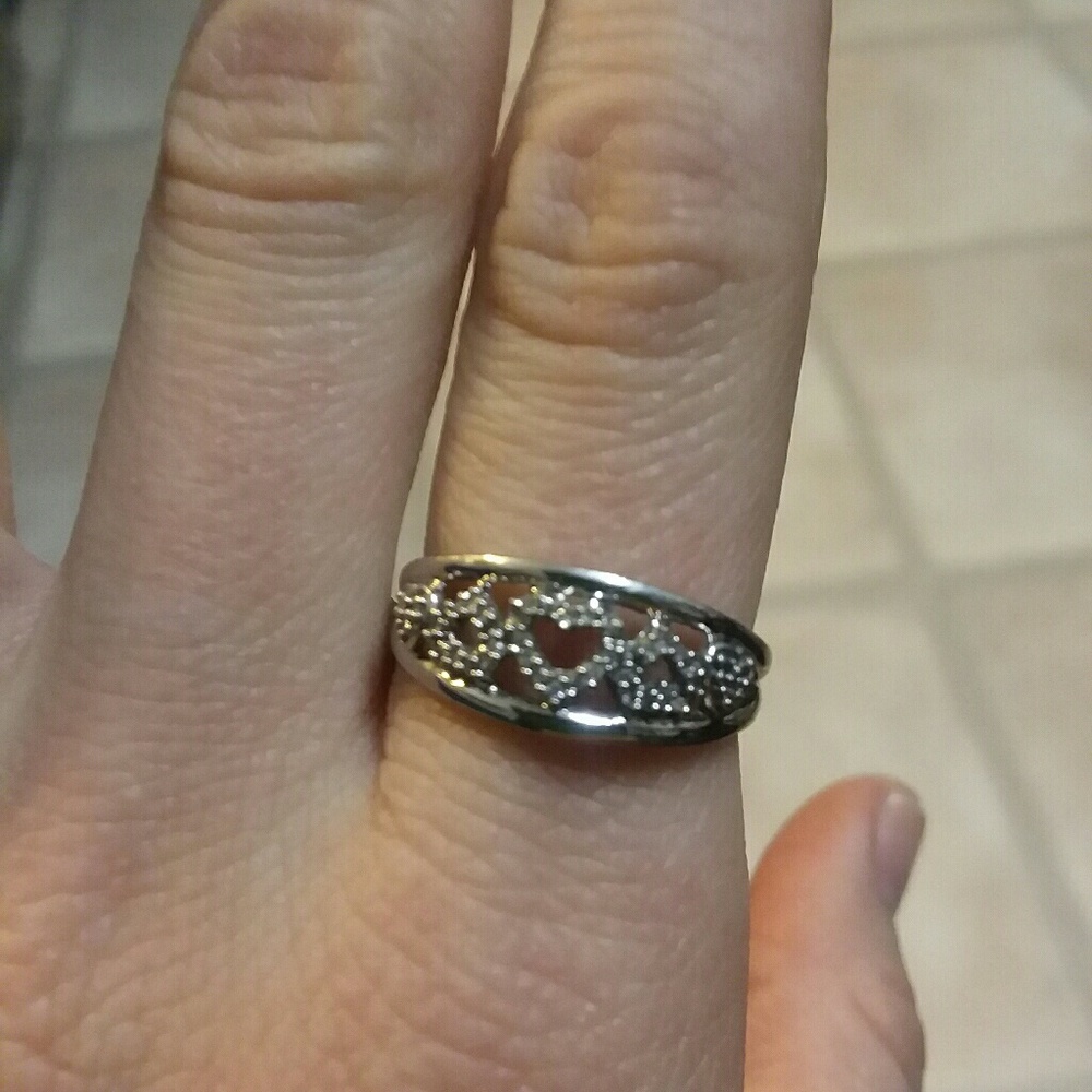 Diamond heart ring, promise ring